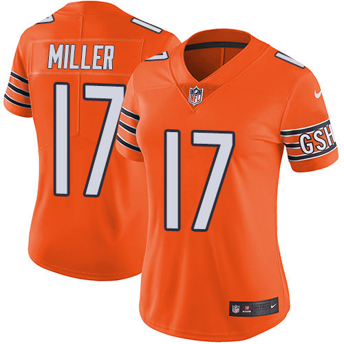 Chicago Bears #17 Anthony Miller Orange Women's Stitched Limited Rush Jersey Womens