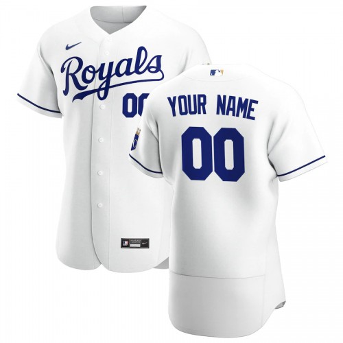 Kansas City Royals Custom Men's White Home 2020 Authentic Player Jersey