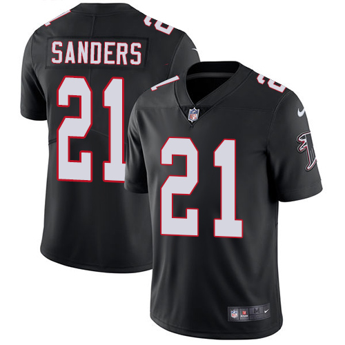 Atlanta Falcons #21 Deion Sanders Black Alternate Men's Stitched Vapor Untouchable Limited Jersey Men's