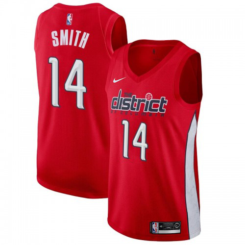 Washington Wizards #14 Ish Smith Red Swingman Earned Edition Jersey Mens