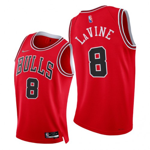 Chicago Bulls #8 Zach Lavine Womens 2021-22 75th Diamond Anniversary Jersey Red Womens