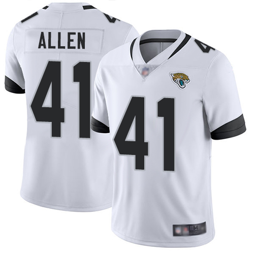 Jaguars #41 Josh Allen White Men's Stitched Vapor Untouchable Limited Jersey