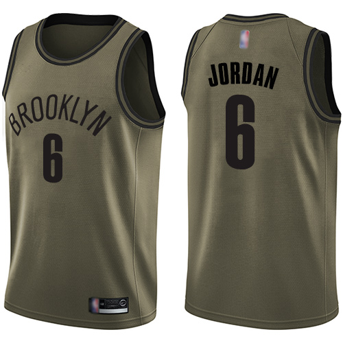 Brooklyn Nets #6 DeAndre Jordan Green Salute to Service Youth Swingman Jersey Youth