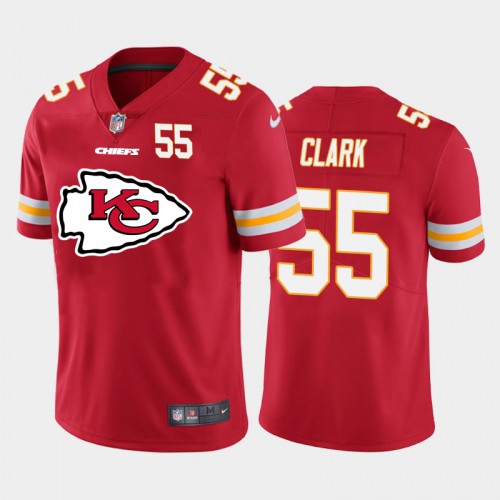 Kansas City Kansas City Chiefs #55 Frank Clark Red Men's Big Team Logo Player Vapor Limited Jersey Men's