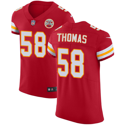 Chiefs #58 Derrick Thomas Red Team Color Men's Stitched Vapor Untouchable Elite Jersey