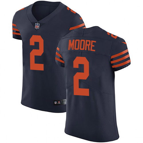 Bears #2 D.J. Moore Navy Blue Alternate Men's Stitched Vapor Untouchable Elite Jersey