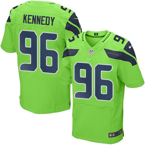 Seattle Seahawks #96 Cortez Kennedy Green Men's Stitched Elite Rush Jersey Men's