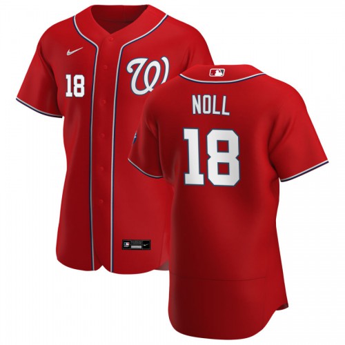 Washington Washington Nationals #18 Jake Noll Men's Red Alternate 2020 Authentic Player Jersey Men's