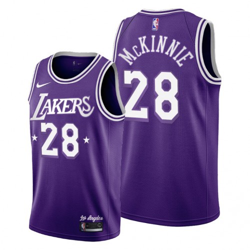 Los Angeles Los Angeles Lakers #28 Alfonzo Mckinnie Youth 2021-22 City Edition Purple Jersey Youth