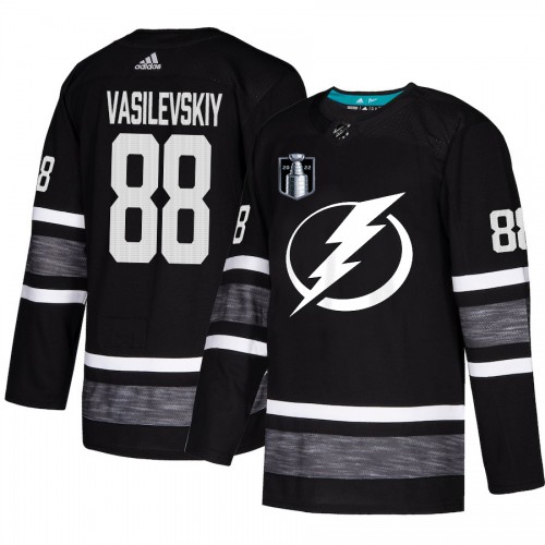 Adidas Tampa Bay Lightning #88 Andrei Vasilevskiy Black Authentic 2022 Stanley Cup Final Patch All-Star Stitched Jersey Men's