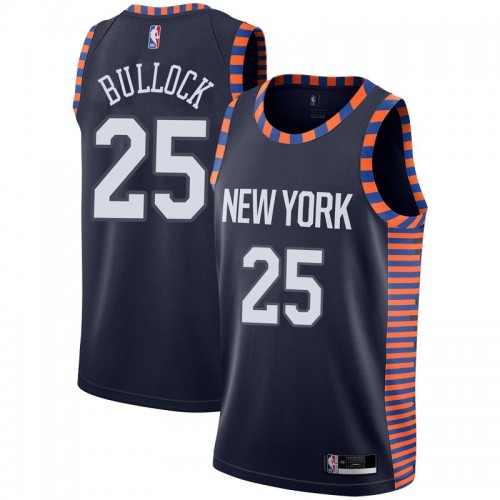 New York Knicks #25 Reggie Bullock Navy Youth Swingman City Edition 2018/19 Jersey Youth