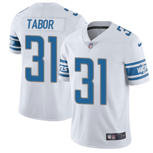 Detroit Lions #31 Teez Tabor White Men's Stitched Vapor Untouchable Limited Jersey Men's