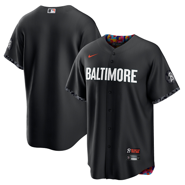 Men's Baltimore Orioles Black 2023 City Connect Cool Base Jersey