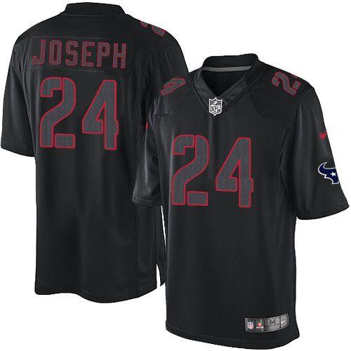 Houston Texans #24 Johnathan Joseph Black Men's Stitched Impact Limited Jersey Men's