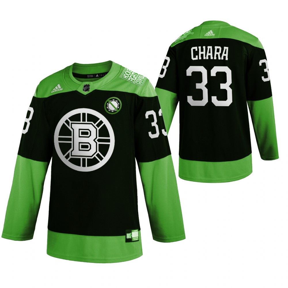 Boston Bruins #33 Zdeno Chara Men's Adidas Green Hockey Fight NCoV Limited Jersey