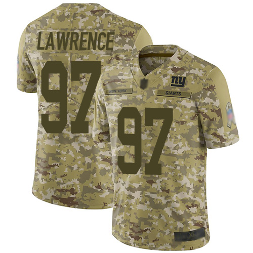 Giants #97 Dexter Lawrence Camo Youth Stitched Limited 2018 Salute To Service Jersey
