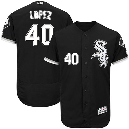 Chicago White Sox #40 Reynaldo Lopez Black Flexbase Authentic Collection Stitched Jersey Men's