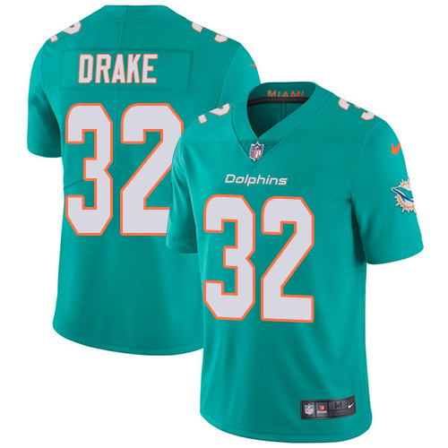 Miami Dolphins #32 Kenyan Drake Aqua Green Team Color Men's Stitched Vapor Untouchable Limited Jersey Men's