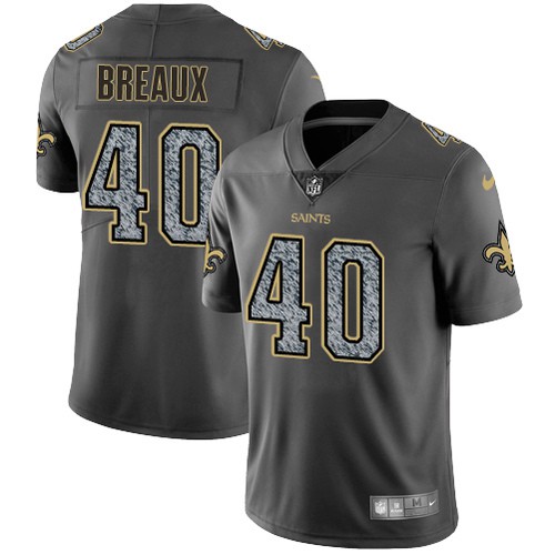 New Orleans Saints #40 Delvin Breaux Gray Static Men's Stitched Vapor Untouchable Limited Jersey Men's