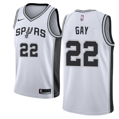 San Antonio Spurs #22 Rudy Gay White Womens Swingman Association Edition Jersey Womens
