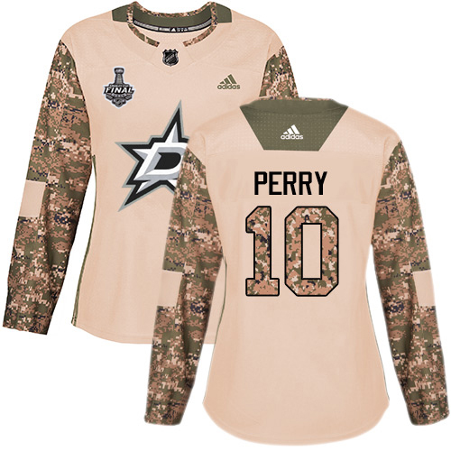 Adidas Dallas Stars #10 Corey Perry Camo Authentic 2017 Veterans Day Women's 2020 Stanley Cup Final Stitched Jersey Womens