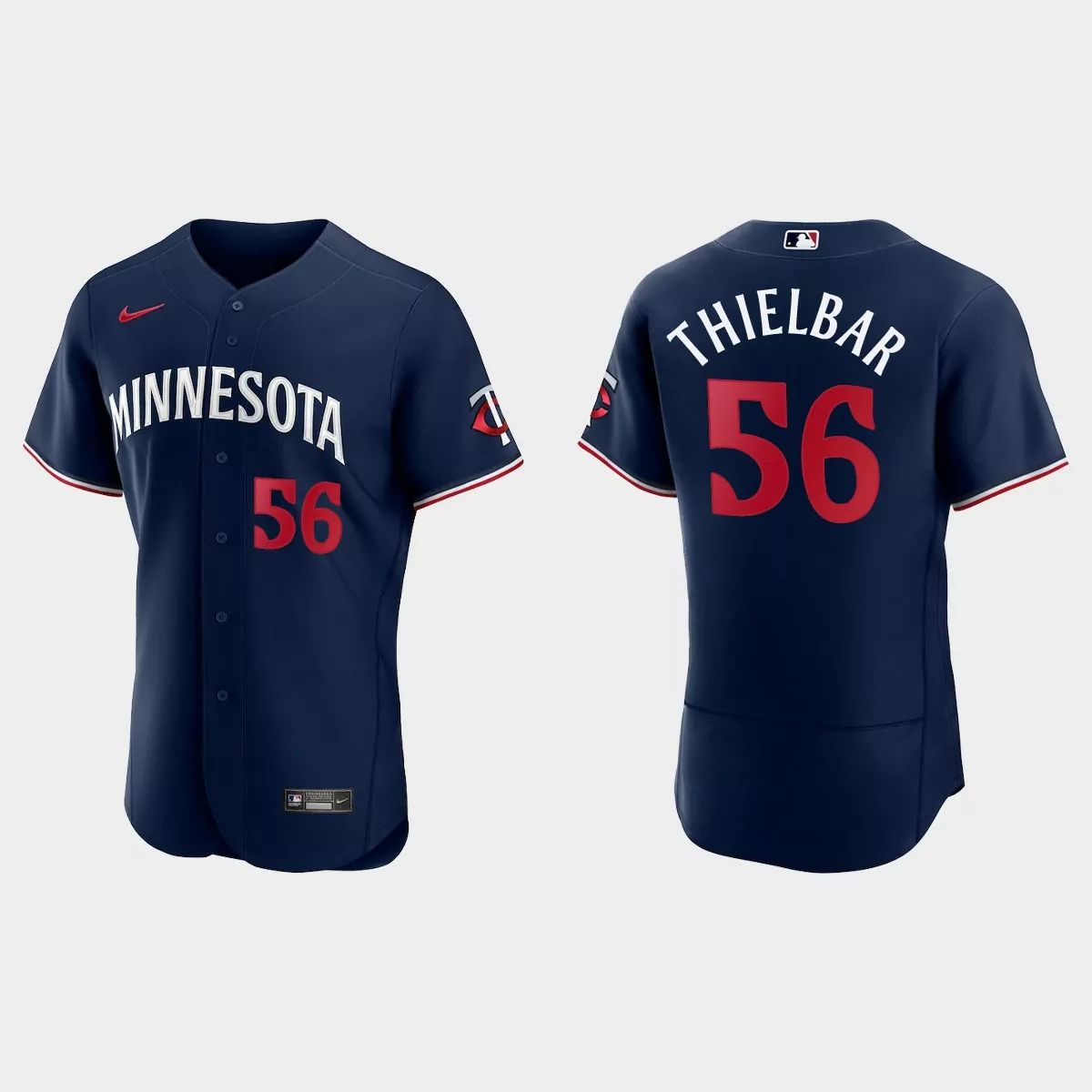 Minnesota Twins #56 Caleb Thielbar Men's 2023 Authentic Jersey - Navy