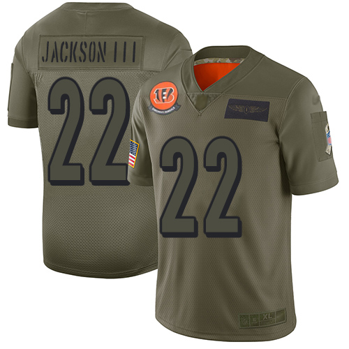 Cincinnati Bengals #22 William Jackson III Camo Youth Stitched Limited 2019 Salute to Service Jersey Youth