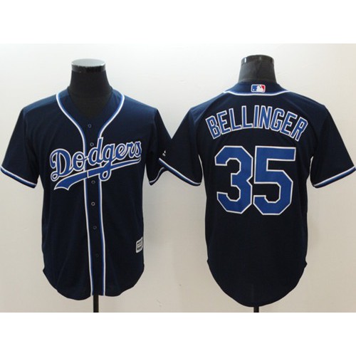 Los Angeles Dodgers #35 Cody Bellinger Navy Blue New Cool Base Stitched Jersey Men's