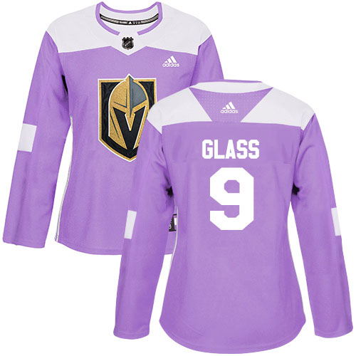 Adidas Golden Vegas Golden Knights #9 Cody Glass Purple Authentic Fights Cancer Women's Stitched Jersey Womens