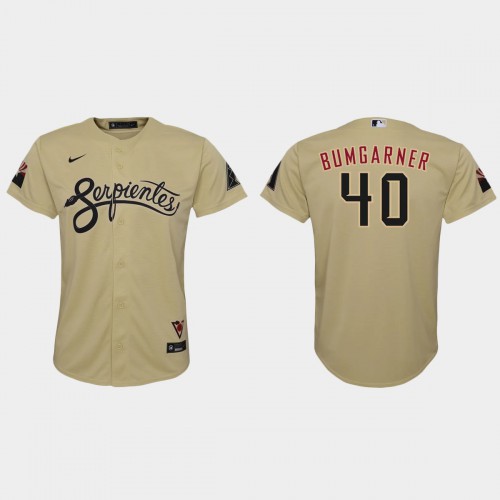 Arizona Arizona Diamondbacks #40 Madison Bumgarner Youth 2021 City Connect Jersey Gold Youth