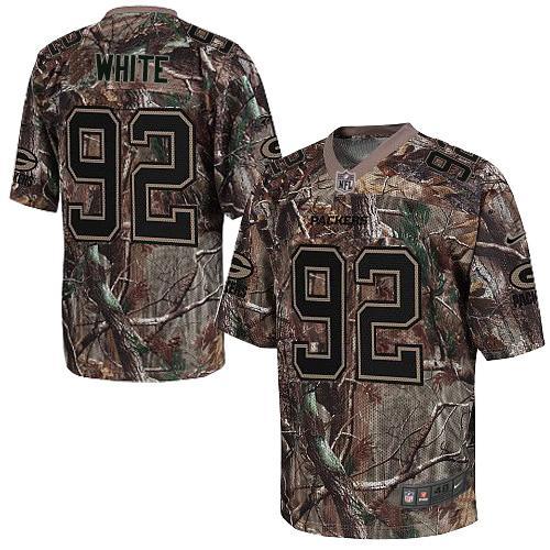 Packers #92 Reggie White Camo Men's Stitched Realtree Elite Jersey