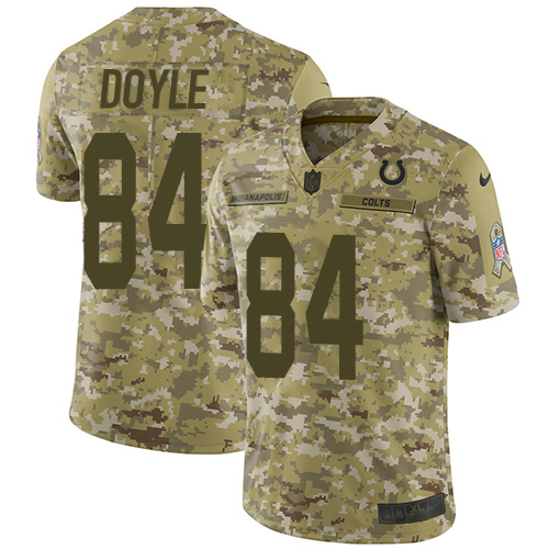 Indianapolis Colts #84 Jack Doyle Camo Youth Stitched Limited 2018 Salute to Service Jersey Youth