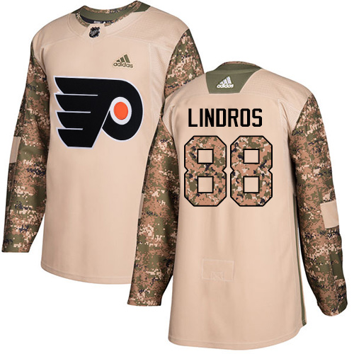 Adidas Philadelphia Flyers #88 Eric Lindros Camo Authentic 2017 Veterans Day Stitched Youth Jersey Youth