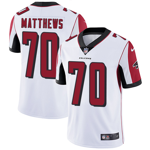 Atlanta Falcons #70 Jake Matthews White Men's Stitched Vapor Untouchable Limited Jersey Men's
