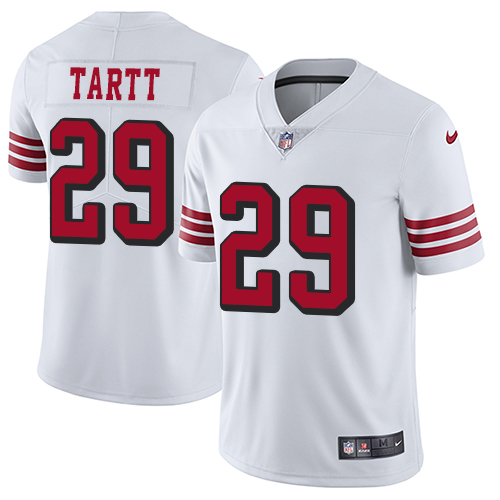San Francisco 49ers #29 Jaquiski Tartt White Rush Men's Stitched Vapor Untouchable Limited Jersey Men's