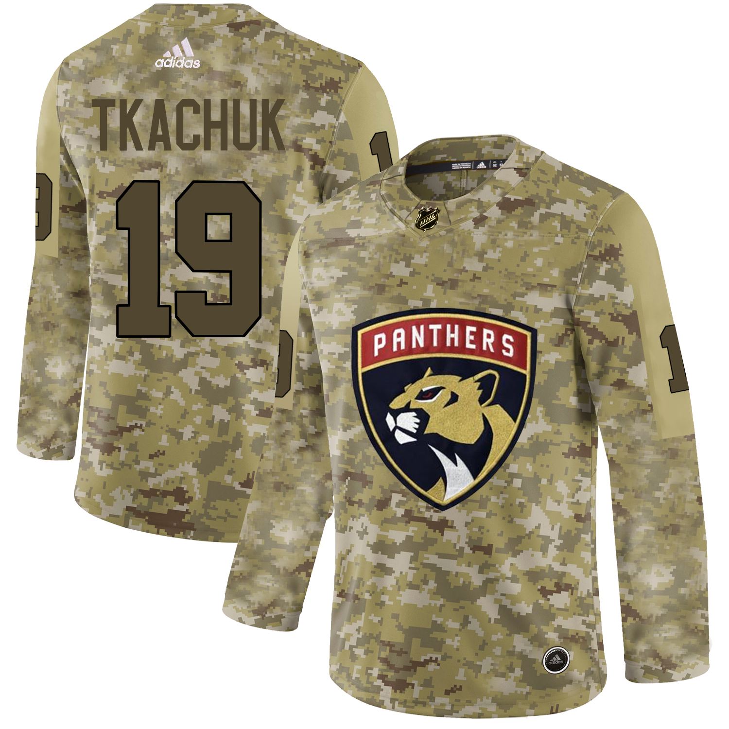 Adidas Panthers #19 Matthew Tkachuk Camo Authentic Stitched Jersey
