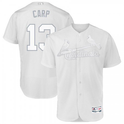 St. Louis St.Louis Cardinals #13 Matt Carpenter Carp Majestic 2019 Players' Weekend Flex Base Authentic Player Jersey White Men's