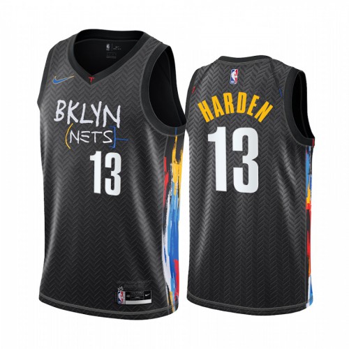 Brooklyn Nets #13 James Harden Black Youth Swingman 2020-21 City Edition Jersey Youth