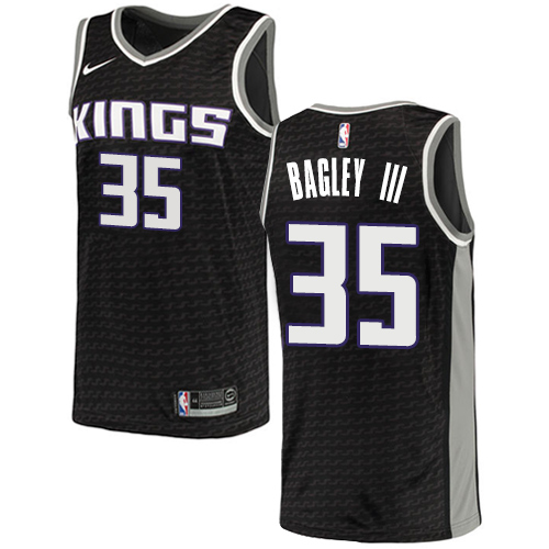 Sacramento Kings #35 Marvin Bagley III Black Youth Swingman Statement Edition Jersey Youth