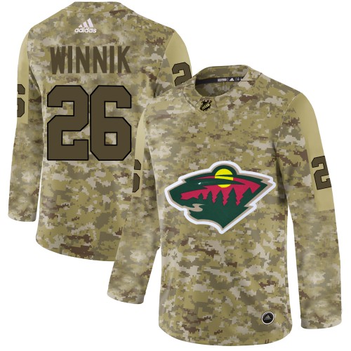 Adidas Minnesota Wild #26 Daniel Winnik Camo Authentic Stitched Jersey Men's