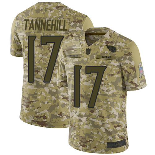 Titans #17 Ryan Tannehill Camo Men's Stitched Limited 2018 Salute To Service Jersey
