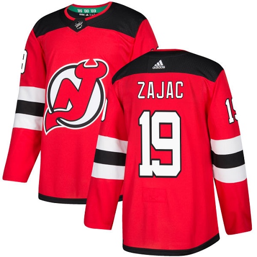 Adidas New Jersey Devils #19 Travis Zajac Red Home Authentic Stitched Youth Jersey Youth