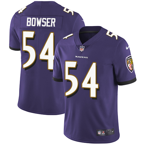 Baltimore Ravens #54 Tyus Bowser Purple Team Color Youth Stitched Vapor Untouchable Limited Jersey Youth