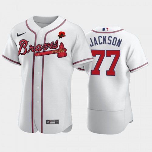 Atlanta Atlanta Braves #77 Luke Jackson Men's Authentic 2021 Memorial Day Jersey - White Men's
