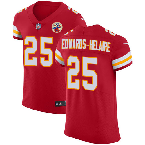Chiefs #25 Clyde Edwards-Helaire Red Team Color Men's Stitched Vapor Untouchable Elite Jersey