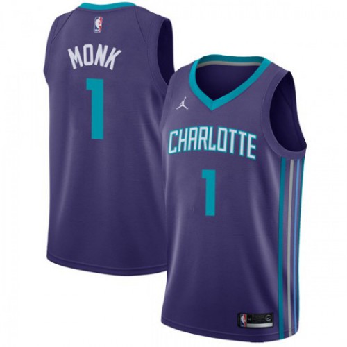Charlotte Hornets #1 Malik Monk Purple Womens Jordan Swingman Statement Edition Jersey Womens