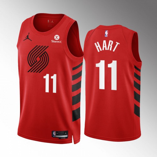 Portland Trail Portland Trail Blazers #11 Josh Hart Red Mens Statement Edition Swingman Jersey Mens