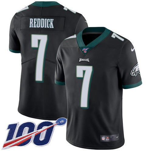 Eagles #7 Haason Reddick Black Alternate Men's Stitched 100th Season Vapor Untouchable Limited Jersey