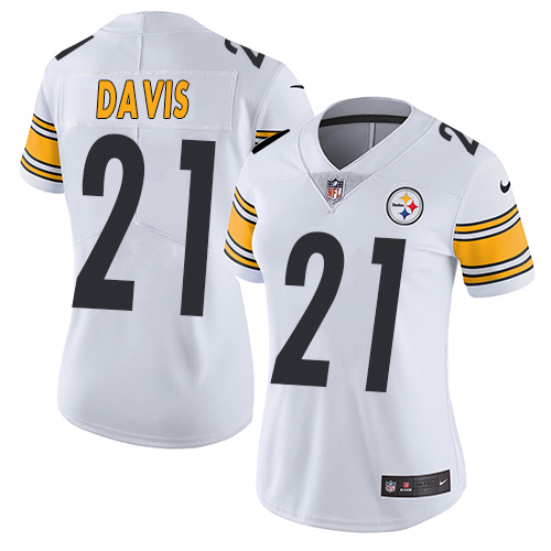 Pittsburgh Steelers #21 Sean Davis White Women's Stitched Vapor Untouchable Limited Jersey Womens