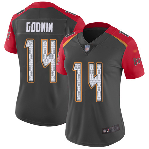 Buccaneers #14 Chris Godwin Gray Women's Stitched Limited Inverted Legend Jersey